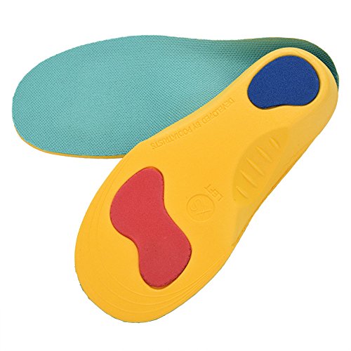 Sonew Las Plantillas ortopédicas para niños previenen el pie Plano, el pie Valgus, la pronación del pie, etc. Almohadillas de Zapato 3D a Prueba de choques Transpirables Insertos Niños Niñas(XL)