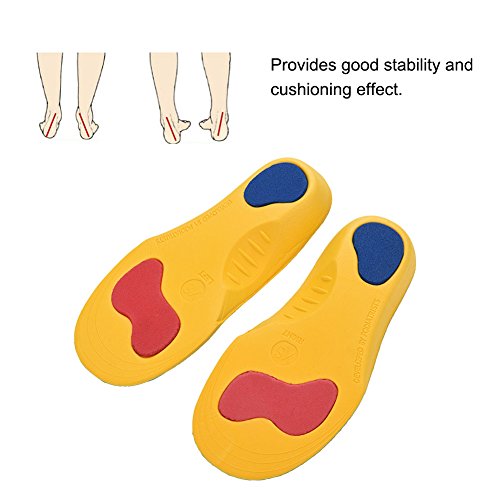 Sonew Las Plantillas ortopédicas para niños previenen el pie Plano, el pie Valgus, la pronación del pie, etc. Almohadillas de Zapato 3D a Prueba de choques Transpirables Insertos Niños Niñas(XL)