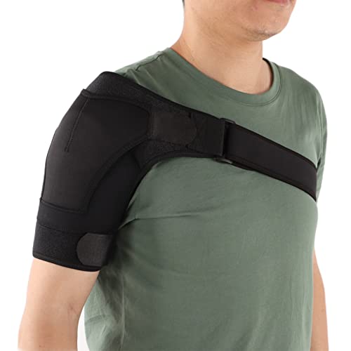 Soporte de hombro con almohadilla de presión para hombres y mujeres, soporte de hombro ajustable para manguito rotador roto, tendinitis, dislocación, articulación AC, bursitis, desgarro del labrum, do