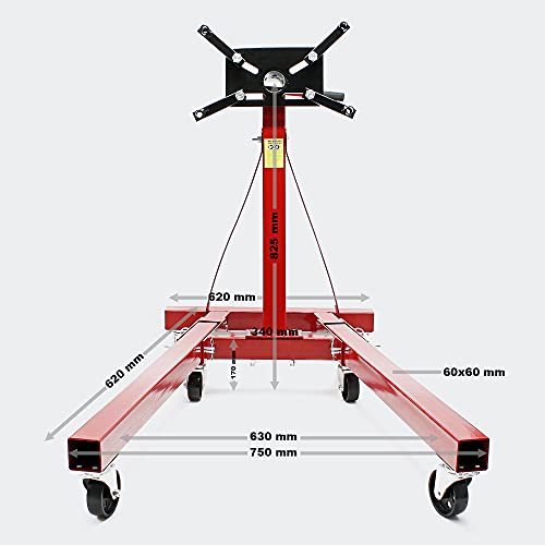 Soporte de motor de hasta 900 kg elevador de motores gato de garras