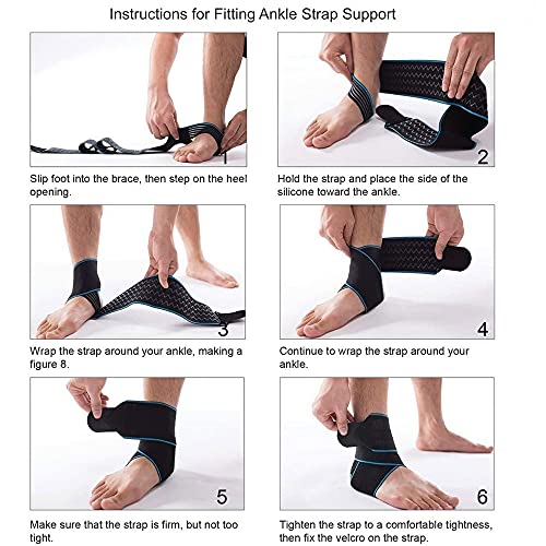 Soporte de Tobillo, Protector Compresión Ajustable, Tobillera Soporte para Tobillo, Protección de Tobillos, Tobillera Ajustable, Férula Soporte Tobillo, Vendaje de Tobillo, para Protección, Unisex