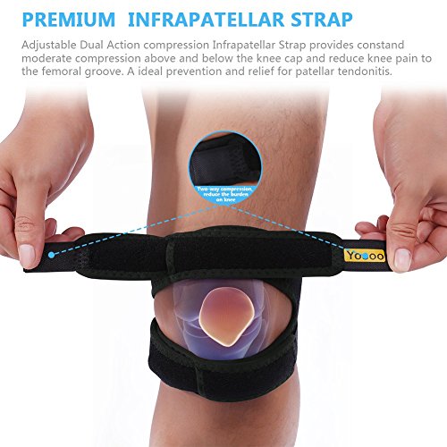 Soporte estabilizador de rótula, correa de soporte para tendón rotuliano, soporte deportivo ajustable para rodilla, protector de soporte para rótula, correa, banda, vendaje para correr, saltador, teni