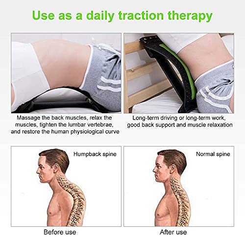 Soporte Masajeador para Espalda Lumbar, Back Stretcher, Camilla de Espalda, Ajustables Camilla de Espalda, Estiramiento Lumbar Multinivel, Estiramiento Camilla de Espalda, para Aliviar el Dolor