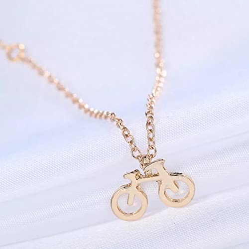 SOTUVO Collar Moda Bicicleta Collar Bicicleta Colgantes Collares Triciclo Deporte Cadena Collar Bicicleta Gargantilla Mujer joyería