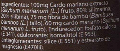 SotyaBelsan Cardo Mariano 500 mg 200 comprimido(2 botes de 100) extracto seco Silimarina 80%+30% Silibina, depurativo limpiador y desintoxicante natural para el hígado. Ayuda digestión de las grasas