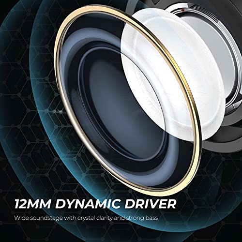 SoundPEATS T2 Auriculares inalámbricos con cancelación Activa de Ruido, Auriculares ANC con Modo Transparente, Bluetooth 5.1, 30 Horas de reproducción, Carga rápida USB-C, Controlador de 12mm