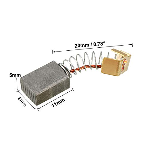 sourcing map Escobillas De Carbón Para Motores Eléctricos 11mm X 8mm X 5mm Set De 2 Pieza De Repuesto