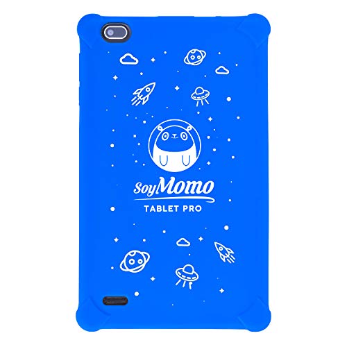 SoyMomo Tablet PRO - Tablet infantil con Control Parental e Inteligencia Artificial | Tablet para niños con Wifi Bluetooth 8 Pulgadas 32GB Almacenamiento 2GB RAM Cámara | Tablet niños con Funda (Azul)