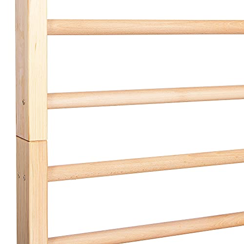 SPRINGOS Espaldera de 250 x 81 x 12 cm, pared de escalada con estructura de madera de haya, para niños y adultos