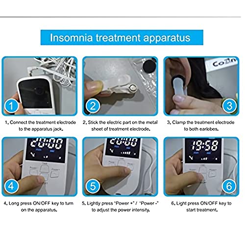 SSSW Dispositivo de Tratamiento de insomnio Ces Terapia Transcraial Microcurrent Stimulation Dispositivo de Ayuda for el sueño, Alivia la ansiedad, Libera estrés y Mejora la Calidad del sueño
