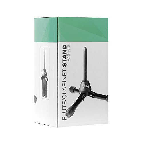 Stagg WISA45 - Soporte para instrumento de viento para clarinete y flauta travesera, color dorado