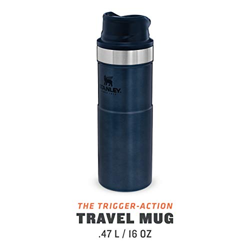 Stanley Trigger Action Mugs Termo Café para Llevar, Acero Inoxidable, Nightfall, 1 Unidad (Paquete de 1)
