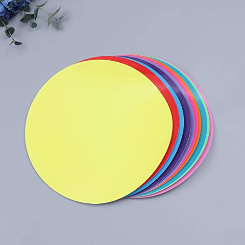 STOBOK 10pcs Pegatinas Círculos de Colores, Dry Erase círculos, Vinilo extraíbles Puntos, Etiqueta de la Pared para mesas de Aula, Paredes, 10 Colores, 28cm