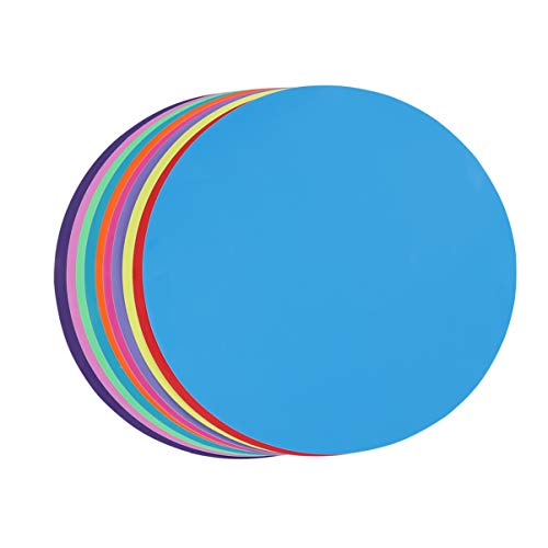 STOBOK 10pcs Pegatinas Círculos de Colores, Dry Erase círculos, Vinilo extraíbles Puntos, Etiqueta de la Pared para mesas de Aula, Paredes, 10 Colores, 28cm