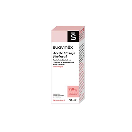 Suavinex 400270 – Aceite Masaje Perineal para Embarazadas, 98% Ingredientes de Origen Natural, Respeta el PH Vaginal, Aceite para Cuidar la Cicatriz de La Cesárea, 30 ml