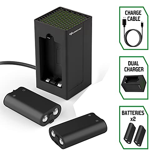 Subsonic - Kit De Carga Dual Power Pack, 2 Baterías, Cargador Y Cable para El Mando De La Serie Xbox X/Sr, Xbox Series X