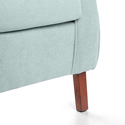 SUENOSZZZ-ESPECIALISTAS DEL DESCANSO Sillon orejero Carla (Sillon Lactancia) Sillón tapizado en Tela Antimanchas Color Verde Agua. Sillon butaca para Dormitorio, Salon o habitacion de Bebe