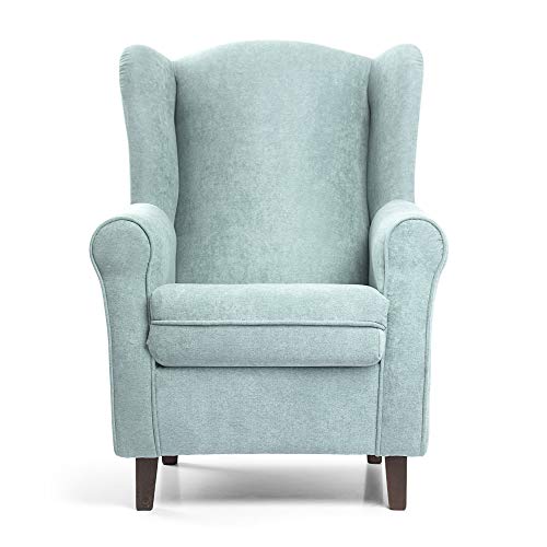 SUENOSZZZ-ESPECIALISTAS DEL DESCANSO Sillon Relax, Sillon orejero para Lactancia Irene. Tapiceria Antimanchas acualine Color Verde Agua. Butaca para Dormitorio, Salon o habitacion de Bebe…