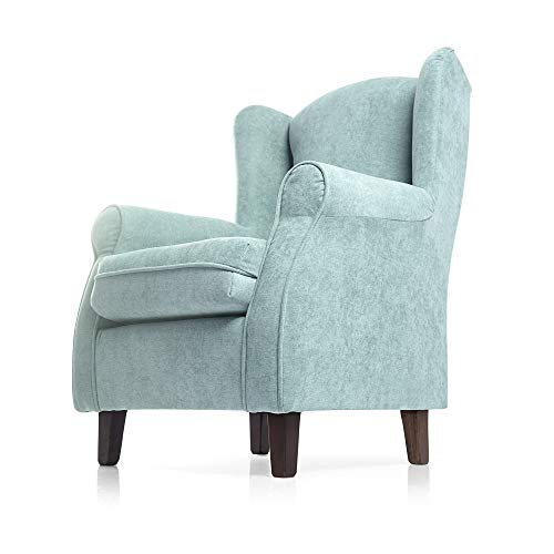 SUENOSZZZ-ESPECIALISTAS DEL DESCANSO Sillon Relax, Sillon orejero para Lactancia Irene. Tapiceria Antimanchas acualine Color Verde Agua. Butaca para Dormitorio, Salon o habitacion de Bebe…
