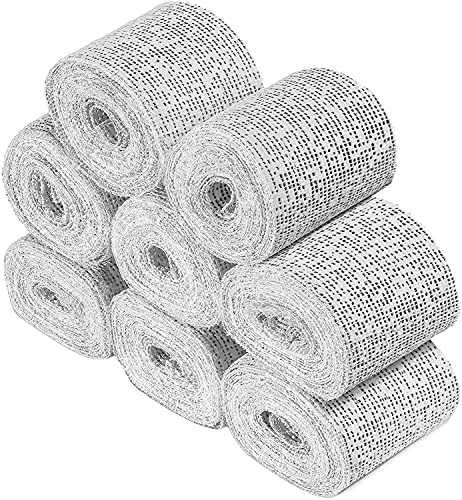 SUMEDTEC 8x Vendas de yeso para manualidades - Venda de 5 x 300 CM de escayola para hacer moldes de cara cuerpo torso barriga embarazada - Blanco