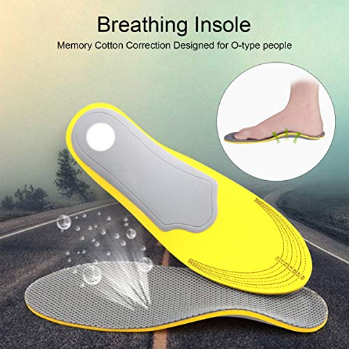 sunnyflowk 1 par de Zapatos Deportivos Plantillas ortopédicas Soporte para el Arco del pie Plano Cojín Transpirable a Prueba de Golpes Hombres Mujeres Actividades al Aire Libre Plantillas