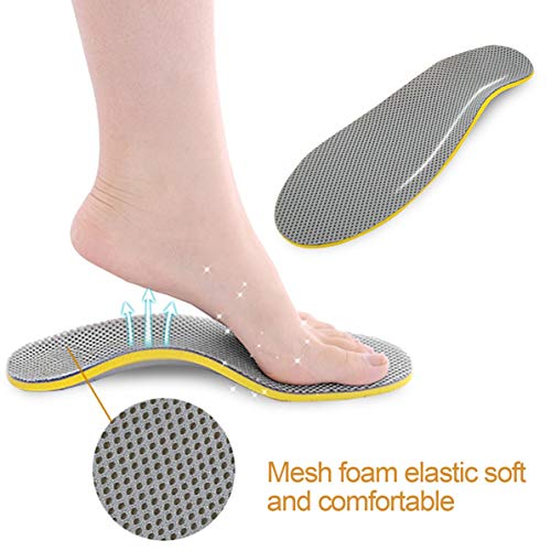 sunnyflowk 1 par de Zapatos Deportivos Plantillas ortopédicas Soporte para el Arco del pie Plano Cojín Transpirable a Prueba de Golpes Hombres Mujeres Actividades al Aire Libre Plantillas