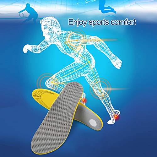 sunnyflowk 1 par de Zapatos Deportivos Plantillas ortopédicas Soporte para el Arco del pie Plano Cojín Transpirable a Prueba de Golpes Hombres Mujeres Actividades al Aire Libre Plantillas