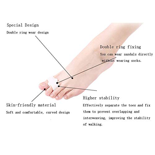 SXFYMWY Corrector del valgo del Dedo Gordo Dedos de los Dedos Soporte Separación del Dedo anular Doble Adecuado para aliviar el Dolor del antepié
