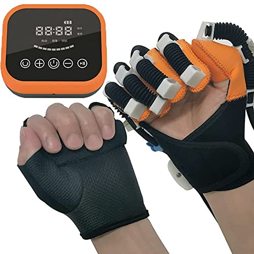 SXJXJXR Rehabilitación Entrenamiento Auxiliar Robot Guantes Equipo De Entrenamiento Ejercicio Cinco Dedos Cómodo Estiramiento Y Reposo De Las Manos Férula