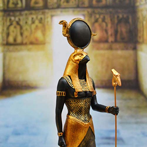 SY-Home Escultura De Estatua De Dios Horus De Pie, Antigua Estatua De Dios Egipcio Vintage Artesanía Colección De Decoraciones De Oficina H33CM