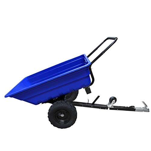 T-Mech Remolque con Neumáticos Todoterreno para Jardinería y Decoración de Exterior con Capacidad para 295 Kgs