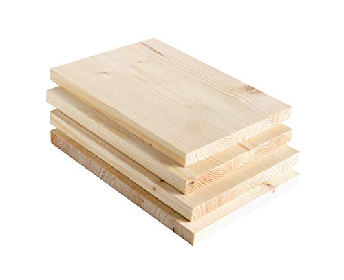 Tableros de Madera natural de Abeto de 14MM. Tamaños Disponibles A0, A1, A2, A3, A4, A5 (a Elegir). Soporte para Manualidades, Decoración, Láser, CNC, Pirograbado, Pintura (A4 (5 piezas))