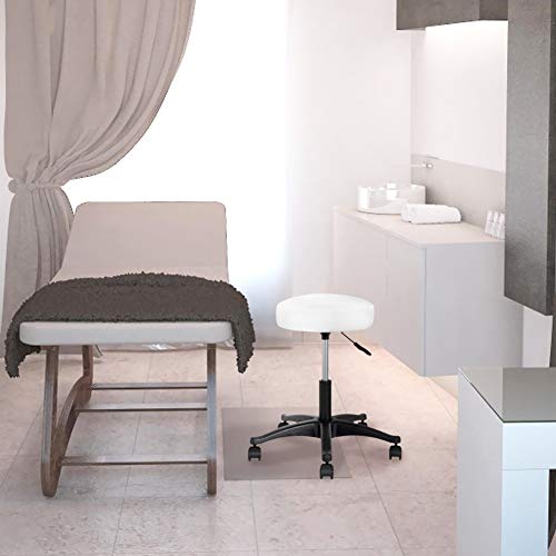 Taburete estetista con asiento 10 cm de grosor de piel sintética silla giratoria alltezza ajustable con 5 Ruedas Ideal para Casa despacho estudio médico Masaje tatuajes fisioterapia Salón de belleza
