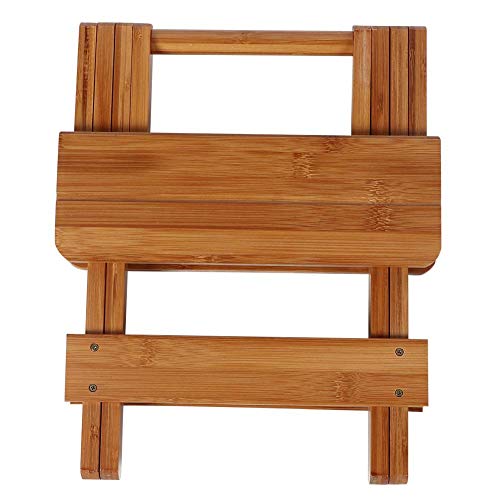 Taburete Plegable, portátil al Aire Libre Hogar Cuadrado Taburete de bambú Muebles Plegables Silla de Pesca Asiento Diseño Plegable para Sala de Estar Baño Dormitorio Jardín