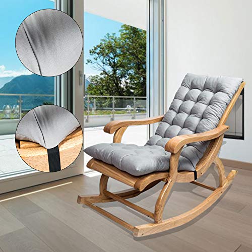 taianle 47 Pulgadas Patio Chaise Tumbona Cojín Exterior Interior Mecedora Sofá Cojín Columpio Banco Cojín Cojines Reclinables Sofá Cojín Estera Silla no incluida (Azul)