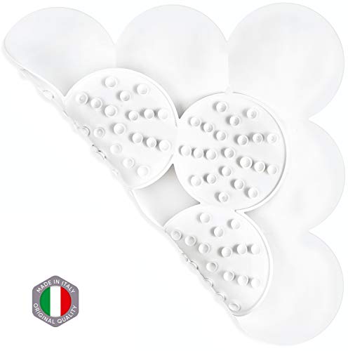 Tatkraft Bubbles Alfombrilla de Ducha de Goma, Antideslizante, Alfombra de Baño con Ventosas, 55x55 cm