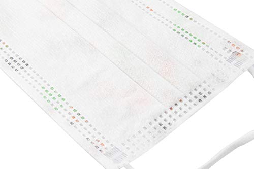 TBOC Mascarilla Higiénica Niños No Reutilizable - [Pack 30 Unidades] 3 Capas [Color Blanco Dino]