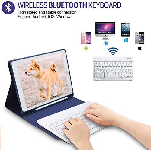 Teclado para iPad 6th Gen/Air 2 2018/iPad 9.7 con Funda, Teclado Inalámbrico Español (La Letra Ñ) para iPad Air 2017(5th Gen) con Teclado Bluetooth,Funda para iPad Air con Teclado Desmontable