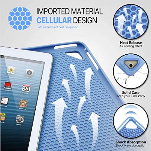 Teclado para iPad Air 2 2018/ iPad 9.7 6th Gen con Funda, Teclado Español (La Letra Ñ) Inalámbrico para iPad Air 2017(5th Gen) con Teclado Bluetooth,Funda para iPad con Teclado Desmontable