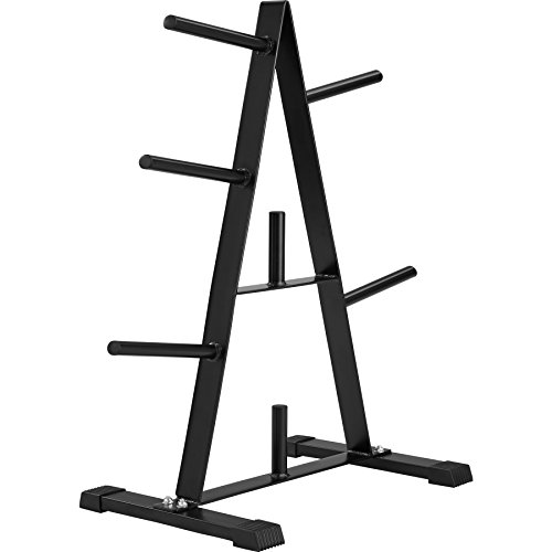 TecTake Soporte para Discos de Pesas con 7 Barras | Diámetro de la Toma de Discos 25 mm | Resistencia 200 kg