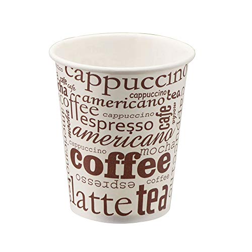 TELEVASO - 1000 uds - Vaso de cartón para café Vending - Capacidad de 200 ml (7 oz) - Ideal para Bebidas Calientes como café, té, Leche, infusiones