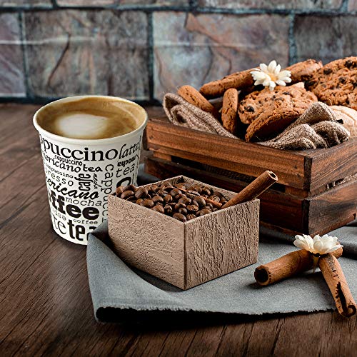 TELEVASO - 1000 uds - Vaso de cartón para café Vending - Capacidad de 200 ml (7 oz) - Ideal para Bebidas Calientes como café, té, Leche, infusiones