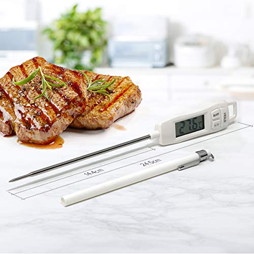 Termometro de Cocina | Termometro digital cocina para todo tipo de comidas | Termometro Cocina Líquidos y Termómetro Laser Cocina con pantalla LCD | Cocina Thermometer