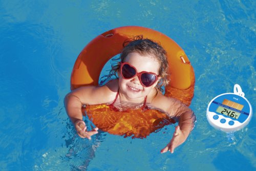 TFA Dostmann 30.1041 - Termómetro digital para piscina con energía solas