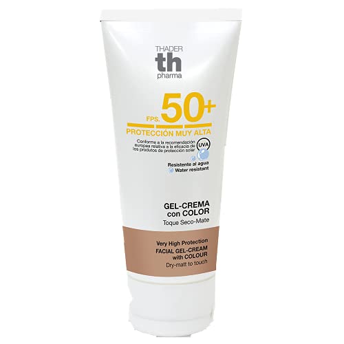 Thader Th Pharma Sun gel Crema Facial con Color F.P.S 50+, 50 ml (Arena)