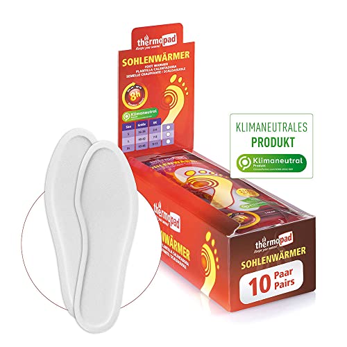 Thermopad Sohlenwärmer - Calentadores de pies, color beige, talla S, (PACK DE 10 PARES)