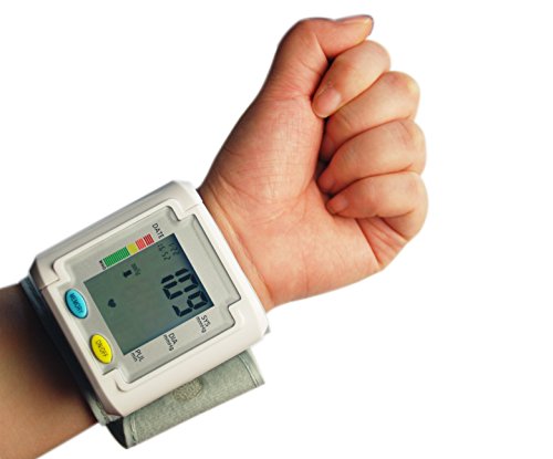 Tipo ChoiceMMed Auto tensiómetro de muñeca con hipertensiones Color Alert y Indicador de latido cardiaco Irregular