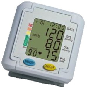 Tipo ChoiceMMed Auto tensiómetro de muñeca con hipertensiones Color Alert y Indicador de latido cardiaco Irregular