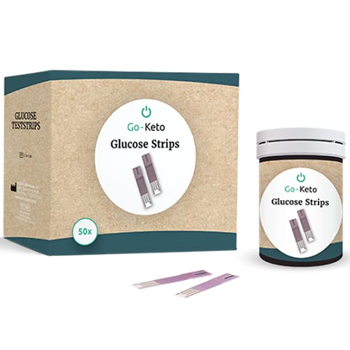 Tiras de prueba de glucosa Go-Keto 50 piezas | adecuado para el medidor de cetonas Go-Keto | control regular de cetonas, en casa y mientras viaja