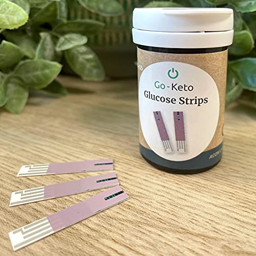 Tiras de prueba de glucosa Go-Keto 50 piezas | adecuado para el medidor de cetonas Go-Keto | control regular de cetonas, en casa y mientras viaja